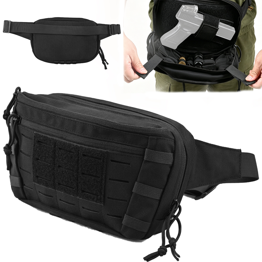 Edc Concealed Carry Fanny Pack - Tas Pinggang Taktis untuk Pistol CCW,