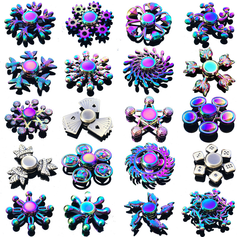 Fidget Spinner Bearing - Fidget Spinner logam pelangi Spinner jari