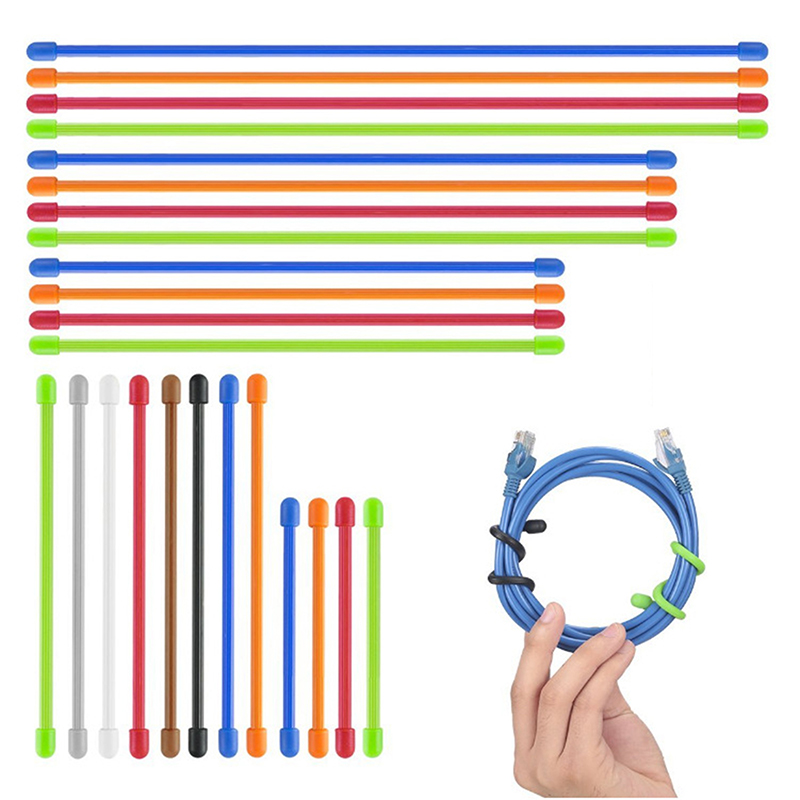 5 Buah Ikatan Ritsleting Silik - Gear Tie Reusable ulasan dan harga