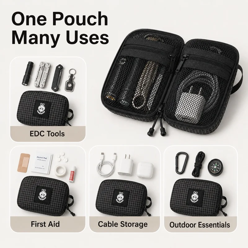 Kantong Organizer Kain EDC Gri - Edc Carry Pocket Pouch ulasan dan harga