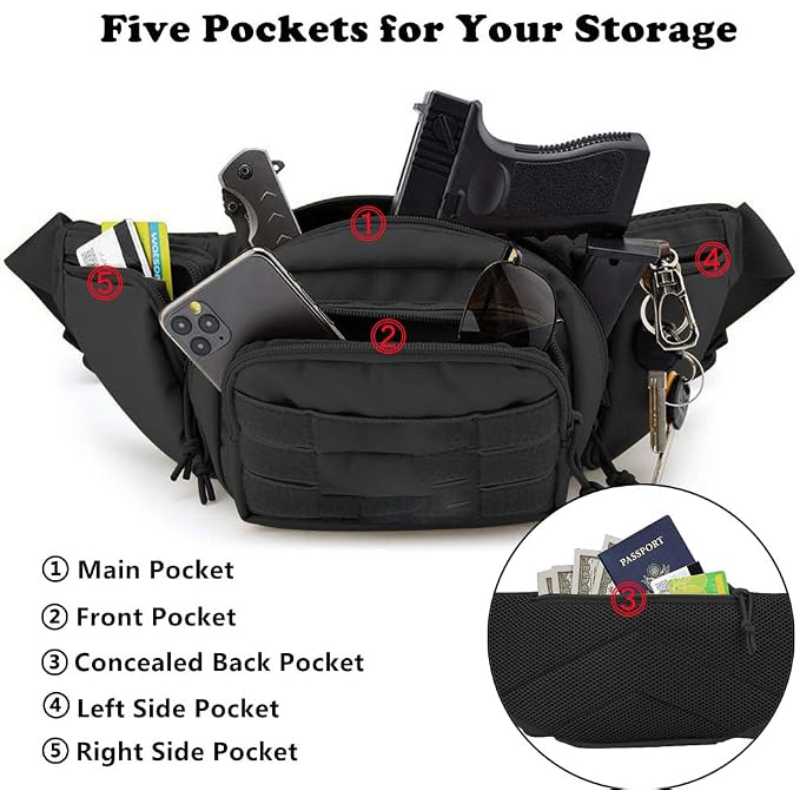 Tas Pinggang Tahan Air Molle E - Edc Concealed Carry Fanny Pack ulasan dan harga