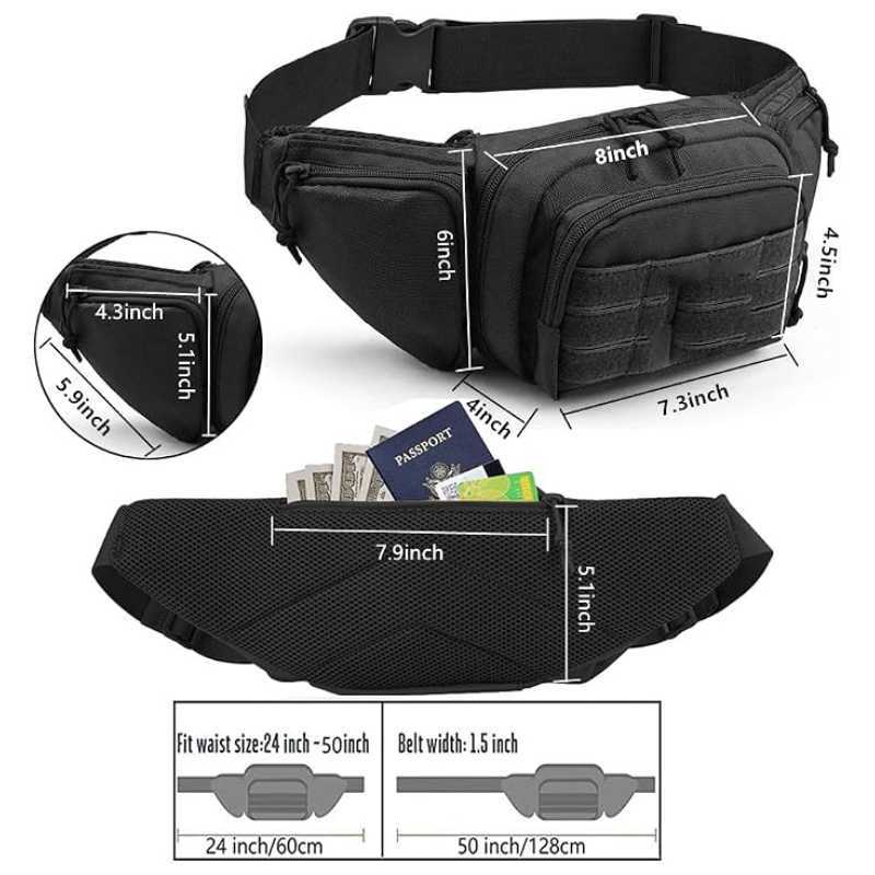 Tas Pinggang Tahan Air Molle E - Edc Concealed Carry Fanny Pack ulasan dan harga