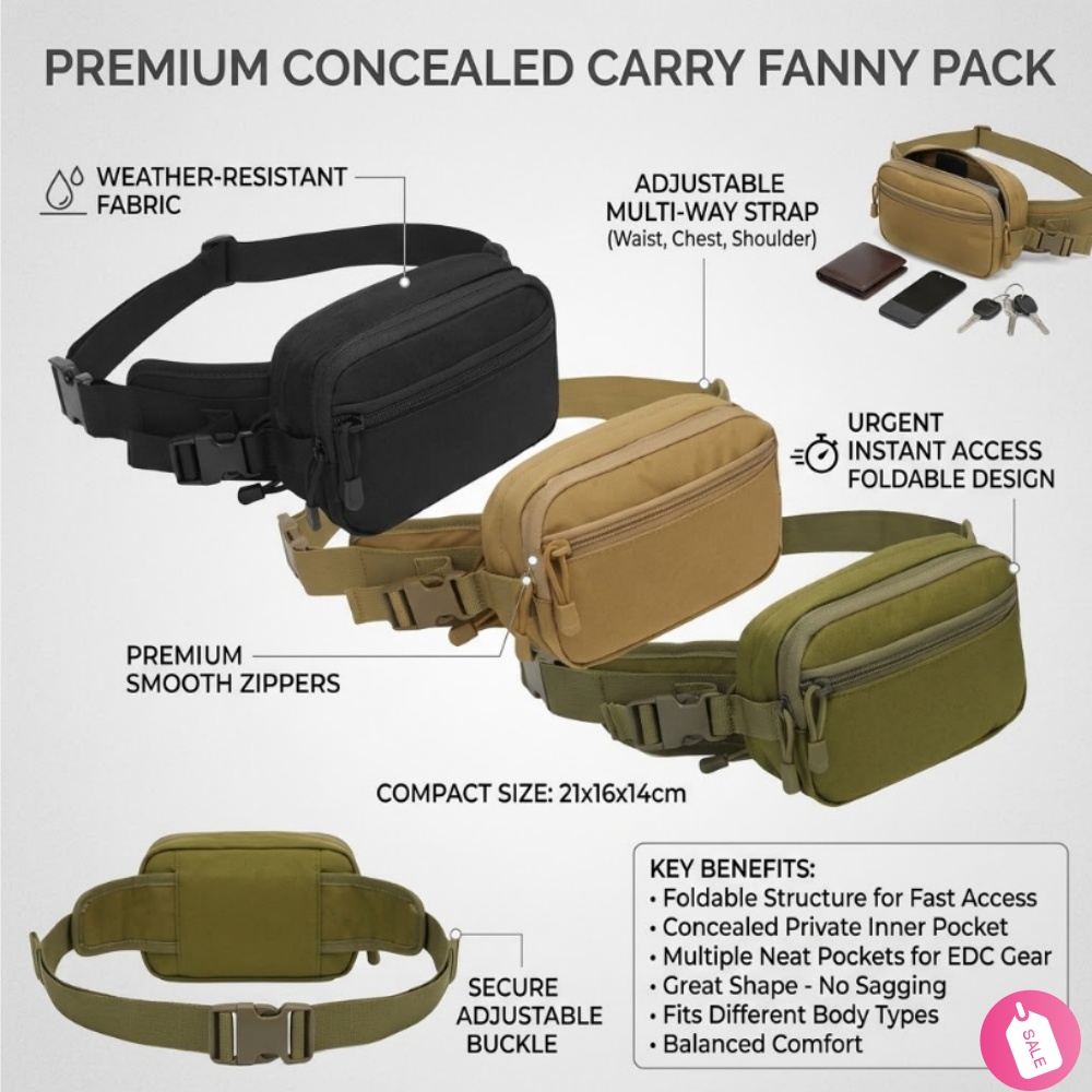 Tas Pinggang Taktis Tersembuny - Edc Concealed Carry Fanny Pack ulasan dan harga