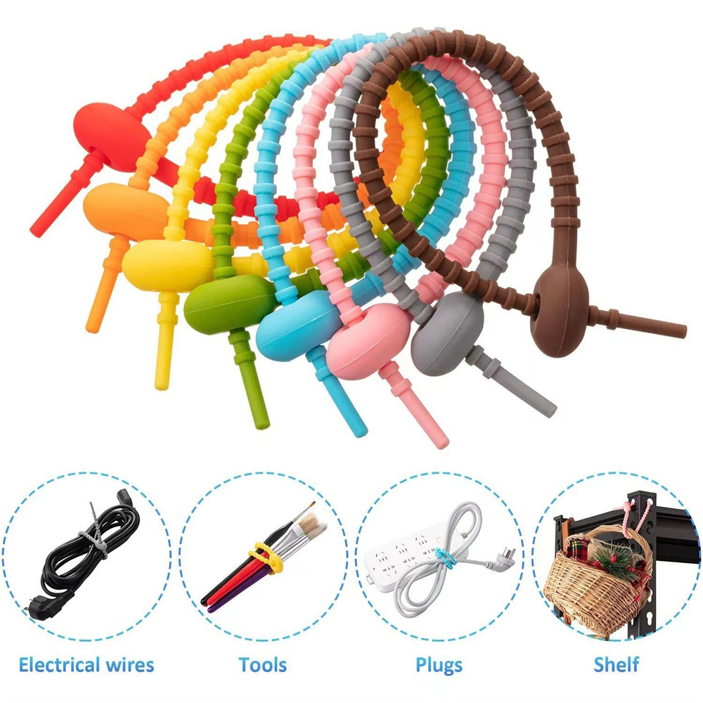 10 Buah/Lot Pengikat Kabel Sil - Gear Tie Reusable ulasan dan harga