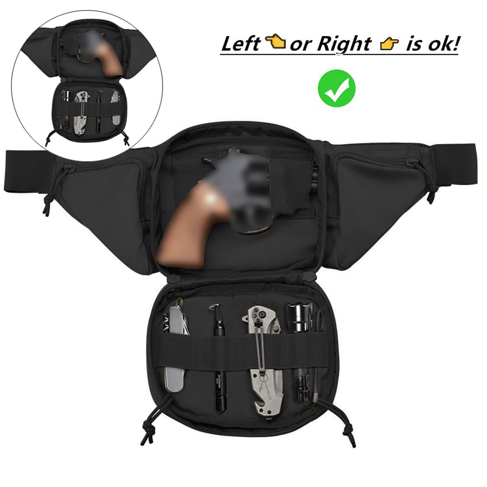 Tas Pinggang Taktis Sarung Pis - Edc Concealed Carry Fanny Pack ulasan dan harga